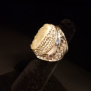 Drusy with CZ Pave Ring